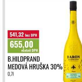 B.HILDPRAND MEDOVÁ HRUŠKA 30% 0,7l