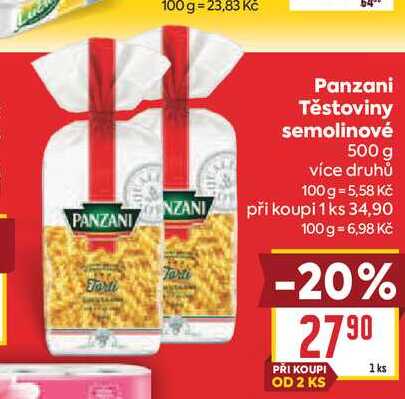 Panzani Těstoviny semolinové 500 g 