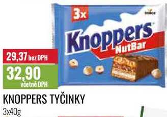 KNOPPERS TYČINKY 3x40g