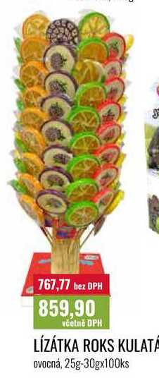 LÍZÁTKA ROKS KULATÁ 25g-30gx100ks 