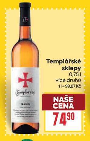Templářské sklepy 0,75l
