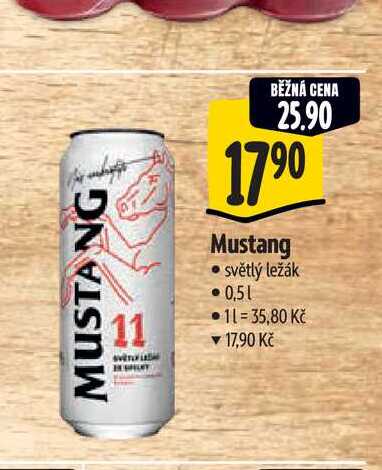  Mustang  světlý ležák  0,5 l
