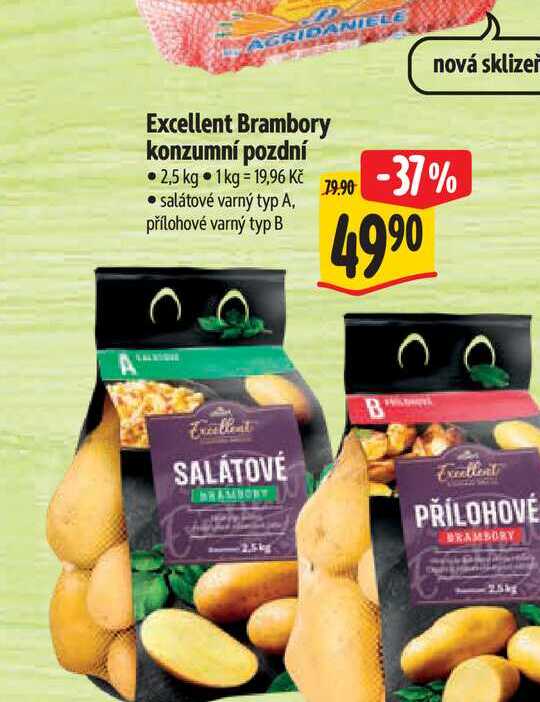   Excellent Brambory konzumní pozdní 2,5 kg 