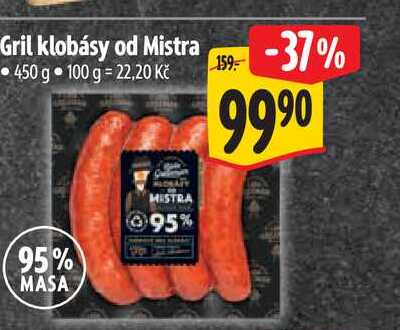 Gril klobásy od Mistra 450 g 