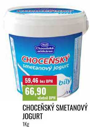 CHOCEŇSKÝ SMETANOVÝ JOGURT 1Kg 