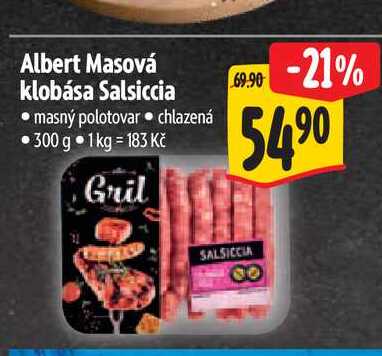 Albert Masová klobása Salsiccia  300 g