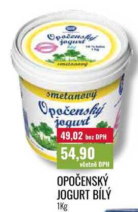 OPOČENSKÝ JOGURT BÍLÝ 1Kg 