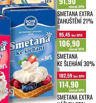 SMETANA KE ŠLEHÁNÍ 30% 1l