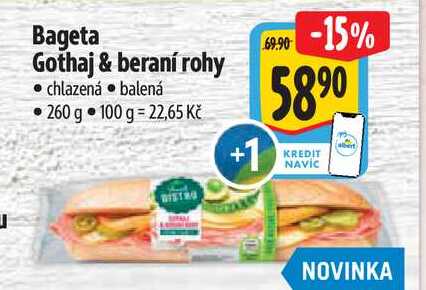 Bageta Gothaj & beraní rohy 260 g