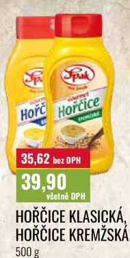 HOŘČICE KLASICKÁ, HOŘČICE KREMŽSKÁ 500 g 