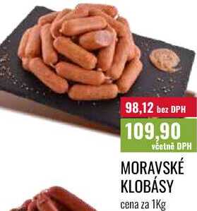 MORAVSKÉ KLOBÁSY cena za 1Kg 