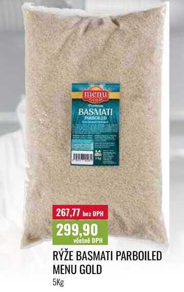 RÝŽE BASMATI PARBOILED MENU GOLD 5Kg