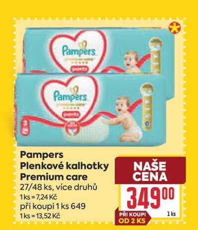 Pampers Plenkové kalhotky Premium care 27/48 ks