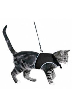 Postroj Kočka vesta 36-54cm /1,20m černá Trixie