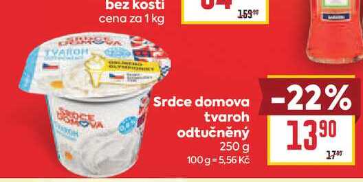 Srdce domova tvaroh odtučněný 250 g