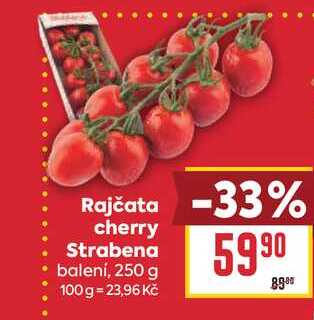 Rajčata cherry Strabena balení, 250 g