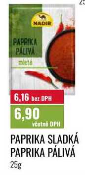 PAPRIKA SLADKÁ, PAPRIKA PÁLIVÁ 25g 