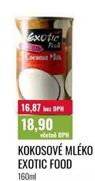 KOKOSOVÉ MLÉKO EXOTIC FOOD 160ml 