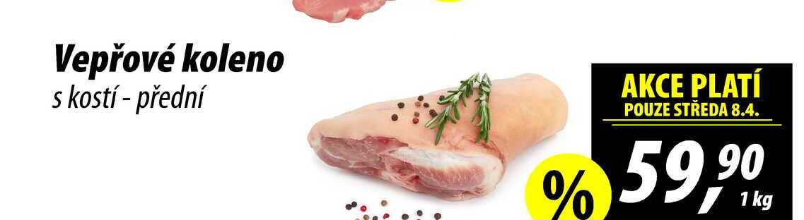 Vepřové koleno s kostí - přední, 1 kg