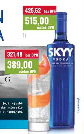 SKYY VODKA 0,7l, 1l