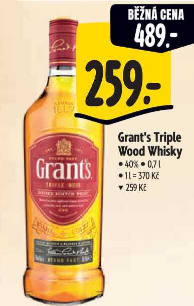   Grant's Triple Wood Whisky  40% 0,7 