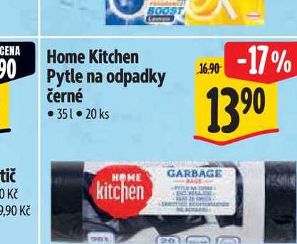   Home Kitchen Pytle na odpadky černé  35 l