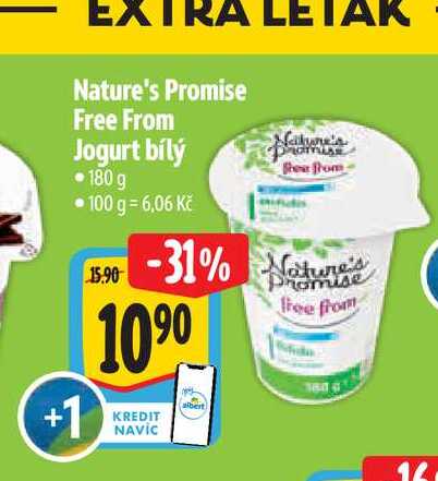 Nature's Promise Free From jogurt bílý 180 g