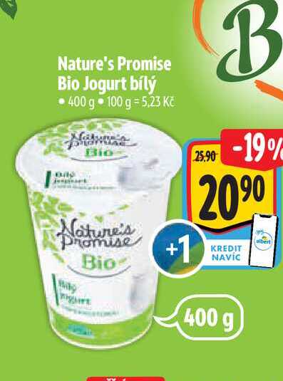 Nature's Promise Bio jogurt bílý 400 g