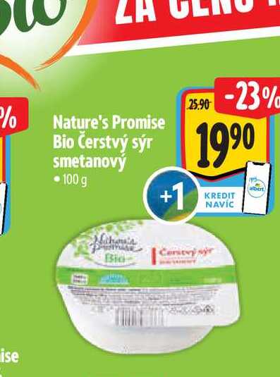 Nature's Promise Bio Čerstvý sýr smetanový 100 g