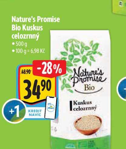 Nature's Promise Bio Kuskus celozrnný 500g  
