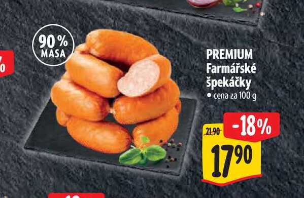 PREMIUM Farmářské špekáčky 100 g