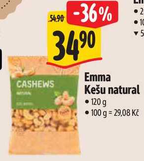 Emma Kešu natural, 120 g