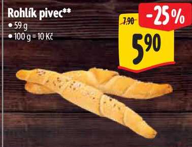 Rohlik pivec, 59 g