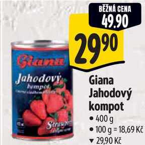Giana Jahodový kompot, 400 g