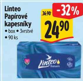 Linteo Papírové kapesníky, 90 ks
