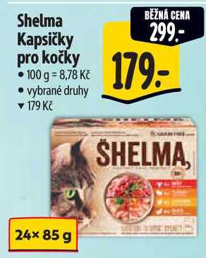 Shelma Kapsičky pro kočky, 24x 85 g