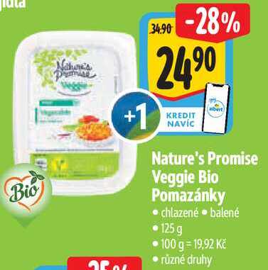 Nature's Promise Veggie Bio Pomazánky, 125 g