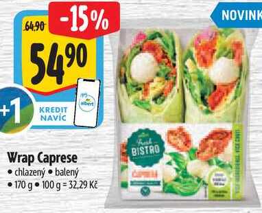 Wrap Caprese, 170 g