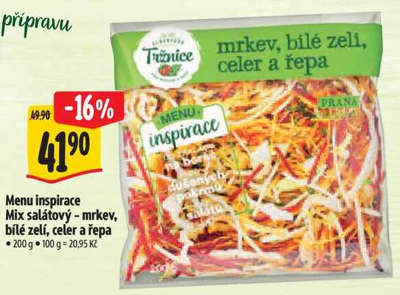 Menu inspirace Mix salátový - mrkev, bílé zelí, celer a řepa, 200 g