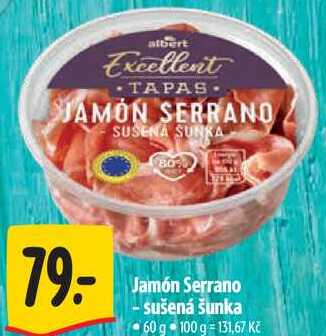 Jamón Serrano - sušená šunka, 60 g