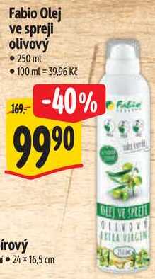 Fabio Olej ve spreji olivový, 250 ml 