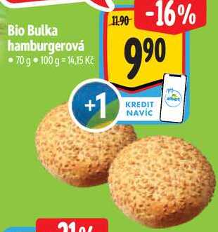 Bio Bulka hamburgerová, 70 g
