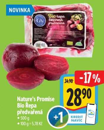 Nature's Promise Bio Řepa předvařená, 500 g