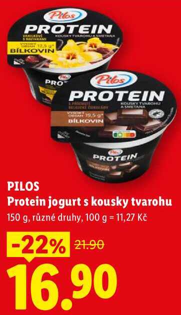 PILOS Protein jogurt s kousky tvarohu, 150 g