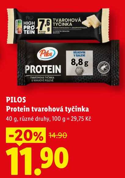 PILOS Protein tvarohová tyčinka, 40 g