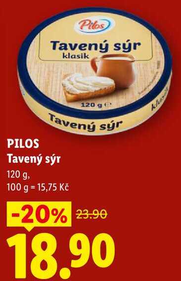 PILOS Tavený sýr, 120 g