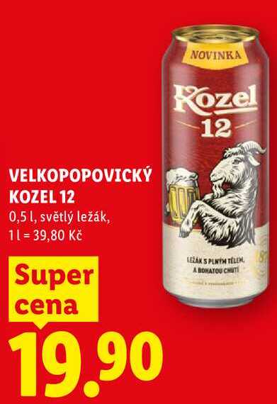 VELKOPOPOVICKÝ KOZEL 12, 0,5 l