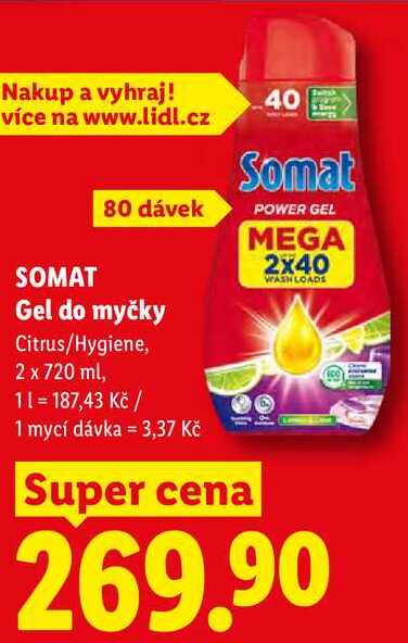 SOMAT Gel do myčky, 2x 720 ml