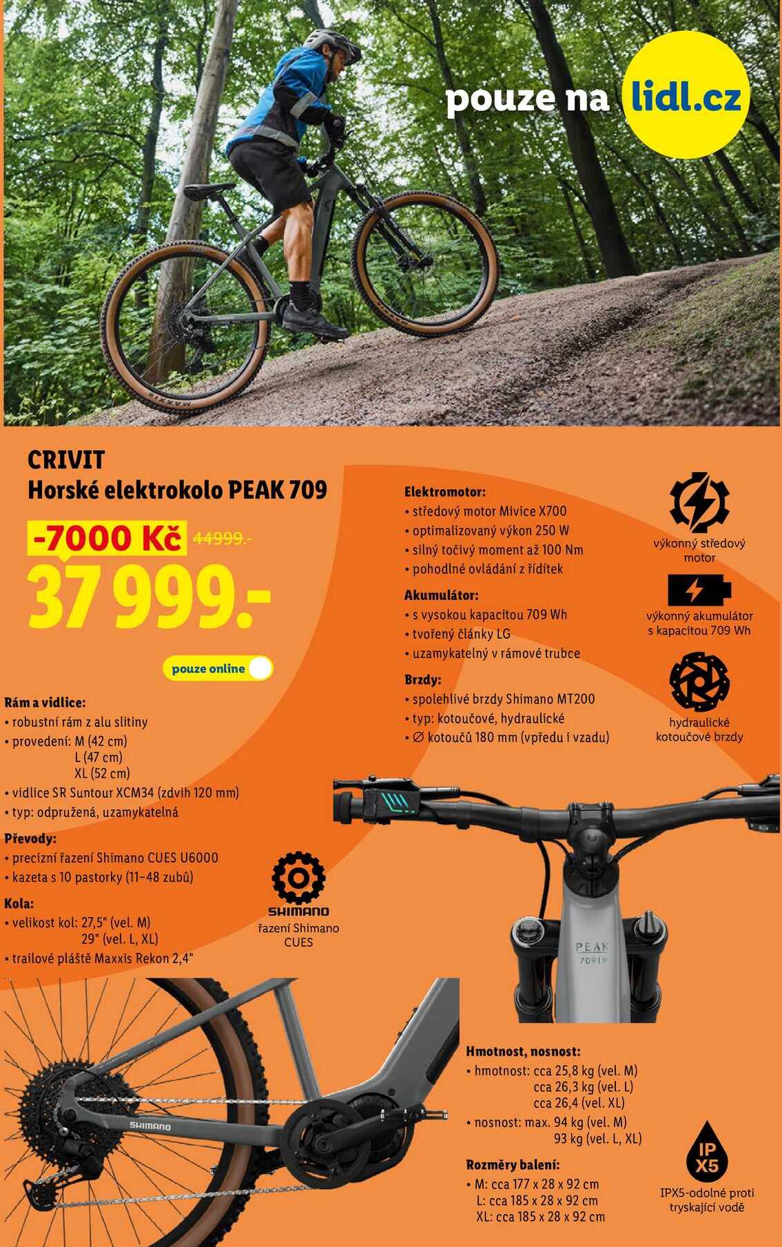 CRIVIT Horské elektrokolo PEAK 709 