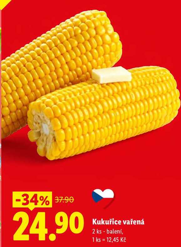 Kukuřice vařená, 2 ks 